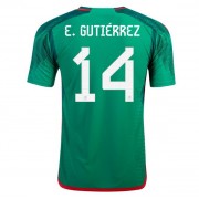 Camisetas De Futbol Selección Méjico Copa Mundial 2022 Erick Gutiérrez 14 Primera Equipación..